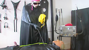Pervy latex swim cap mistress Leila 4 of 5