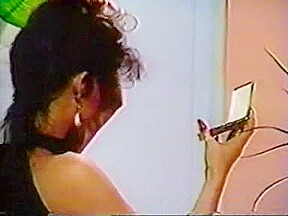Vintage tranny and two men in threeway fucking